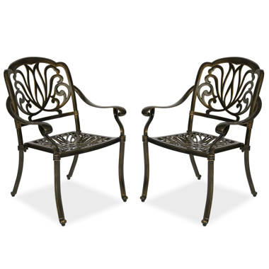 Vaillancourt patio coil spring dining chair fleur cheap de lis living